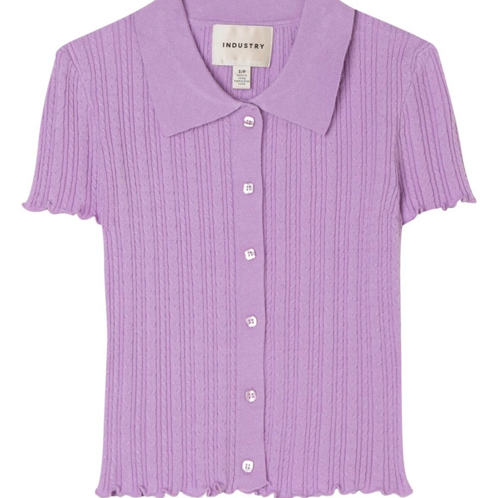 NWT Industry Button Down Purple Top